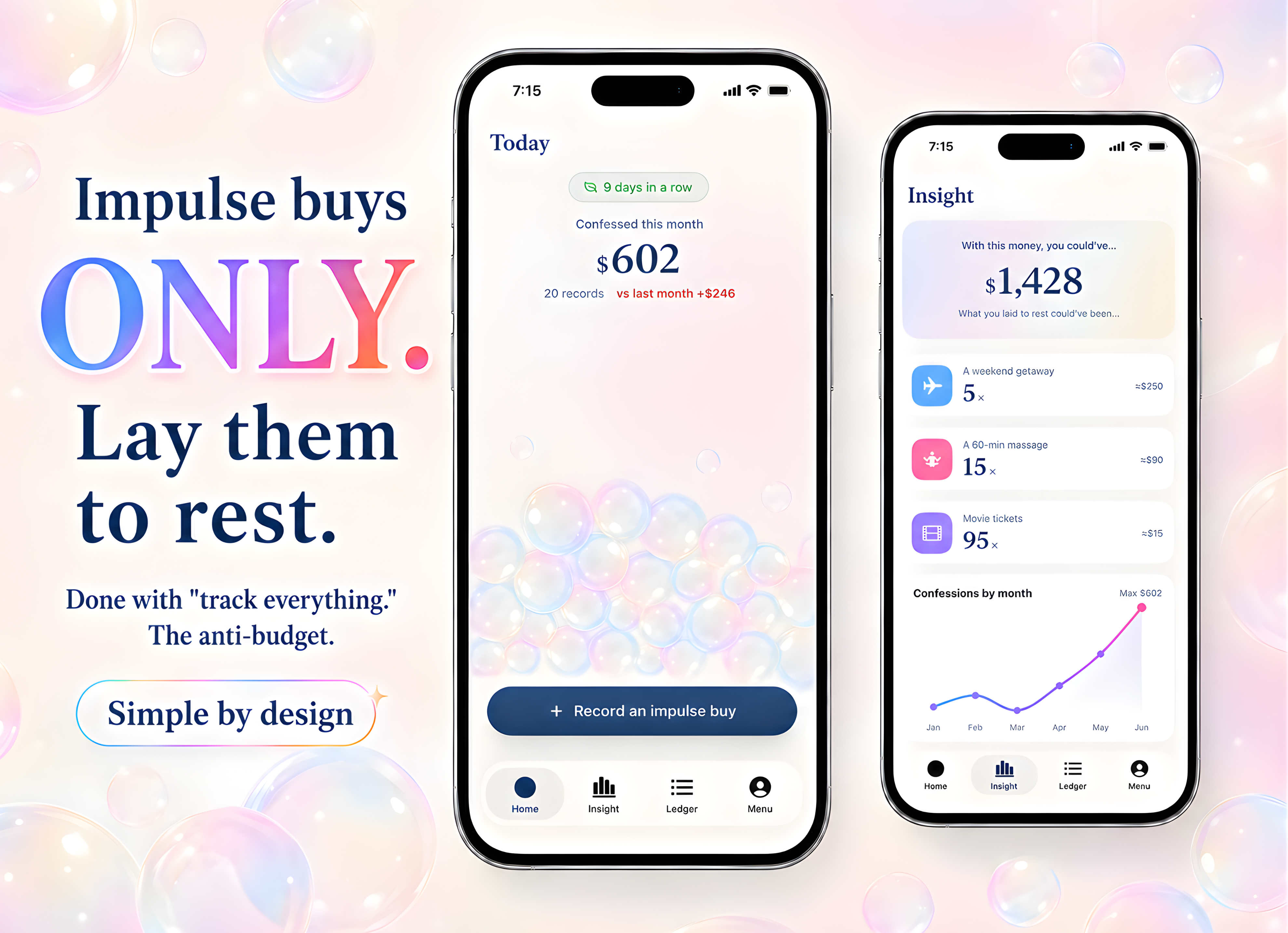 ZANGE — impulse buys only, laid to rest. The Today and Insight screens